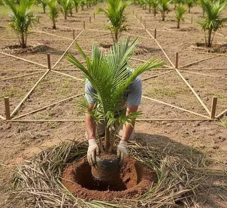 Young oil palm plantation in Arunachal Pradesh